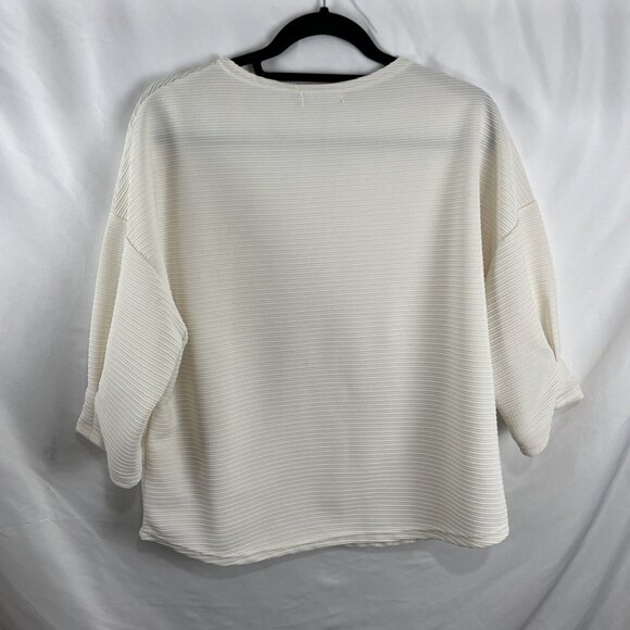 Oak & Fort Cream Coloured Puff-Sleeve Top Womens Size S - Picture 7 of 11